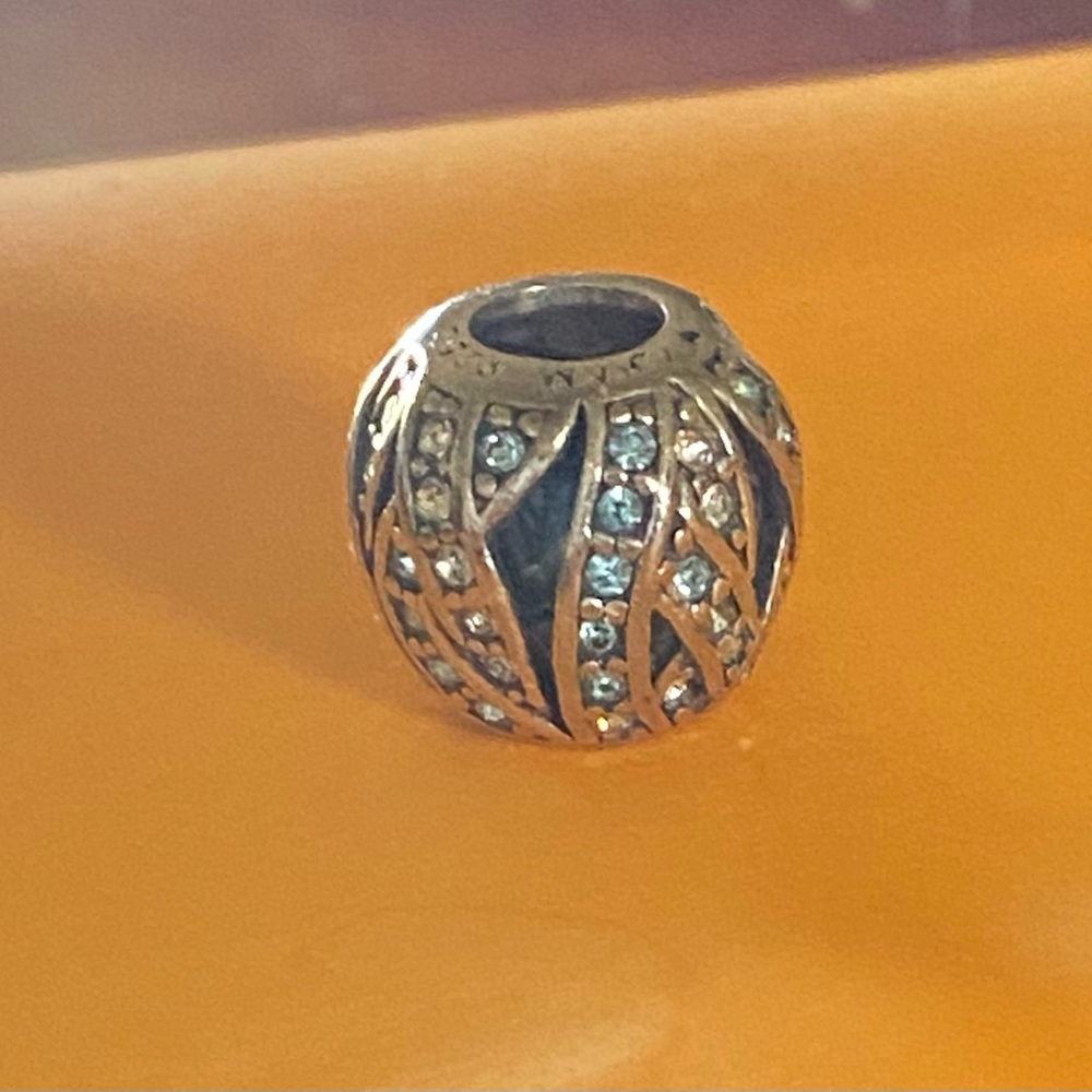 Pandora crystal bead-sterling silver